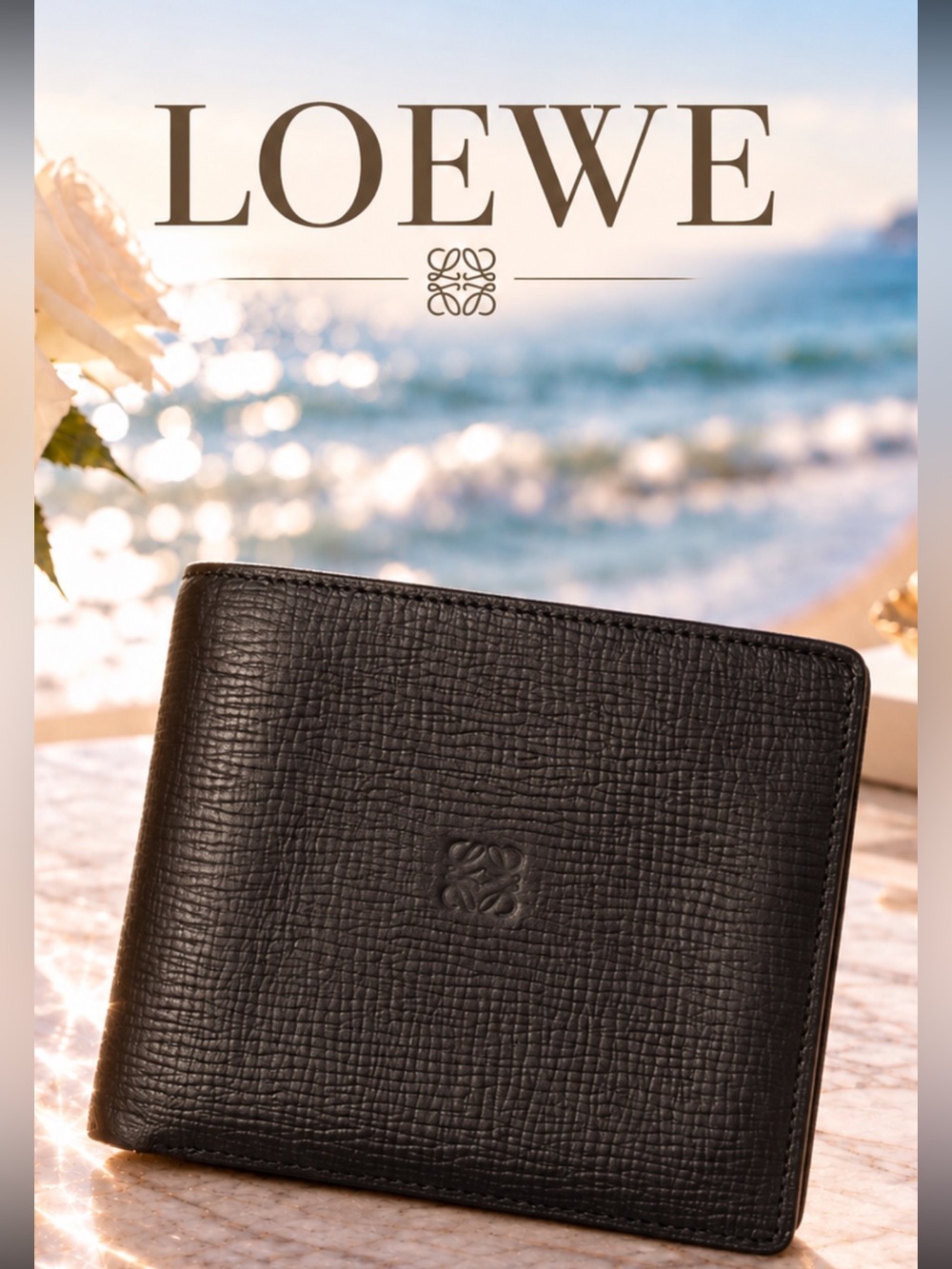 Loewe Anagram Flapable leather wallet